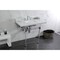 Kingston Brass 36 Carrara Marble Console Sink with Acrylic Legs, Marble WhitePolished Chrome LMS3630MASQ1 - alternate 2